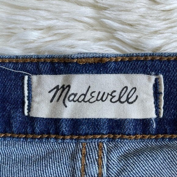 Madewell Shorts High-Rise Denim Jean Cutoffs in Glenoaks Wash Medium Wash 26 - Picture 8 of 14